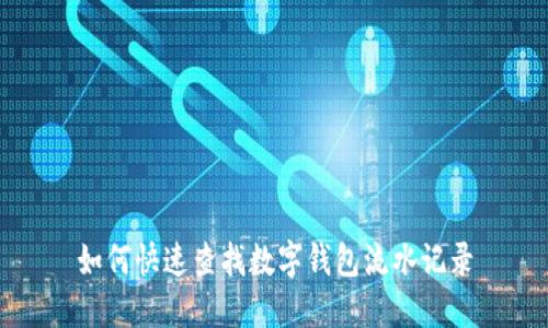 如何快速查找数字钱包流水记录